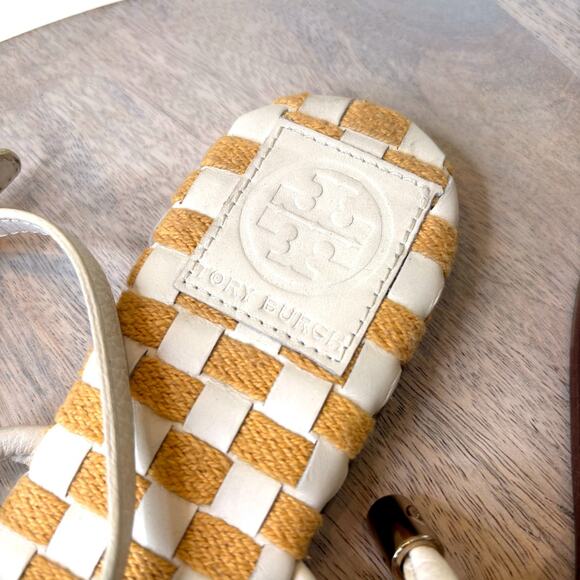 Tory Burch Cream White Ankle Strappy Strap Sandals US Size 6.5 M 6.5M - Picture 5 of 8